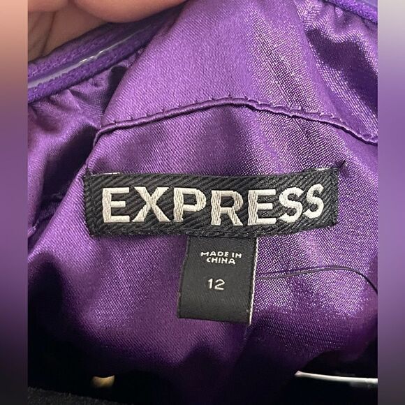 NWT Express Y2K purple strapless mini dress size 12 - Picture 5 of 5